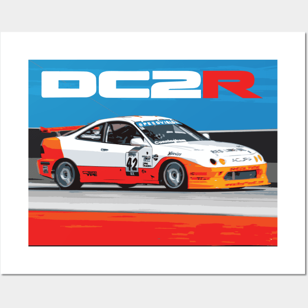 dc2 type r realtime racing touring championship car Wall Art by cowtown_cowboy